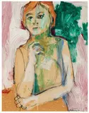 Theophilus Brown, Untitled (Figure), 1961, Oil on illustration board