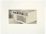 Ed Ruscha, Parts (Archi-Props series), 1997, 2-color lithograph on white Rives BFK paper
