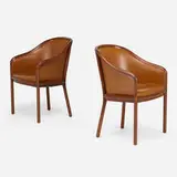 Ward Bennett, Landmark armchairs, pair