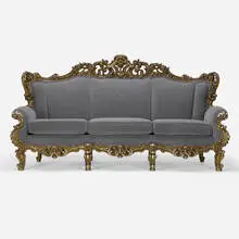 Gérard Garouste, Sofa from the Clift, San Francisco, c. 2001, upholstery, lacquered wood