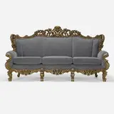 Gérard Garouste, Sofa from the Clift, San Francisco, c. 2001, upholstery, lacquered wood