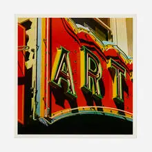 Art by Robert Cottingham, 1992, screenprint in colors, sold Jul 2022