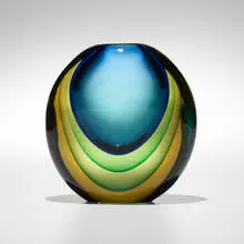 Luigi Onesto, Vase, hand-blown sommerso glass