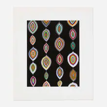 Fred Tomaselli, Bloom, 2011, screenprint in colors on archival inkjet print