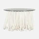 Fabio Novembre, Org table, 2001, glass, nylon rope, aluminum