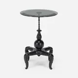 Marcel Wanders, New Antiques occasional table, 2005, smoked glass, lacquered composite, enameled brass, stainless steel