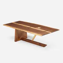 Michael Oates, Ode to Minguren coffee table, 2022, walnut, maple, sycamore, ipe