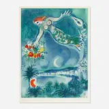 Charles Sorlier after Marc Chagall, Sirène et Poisson (from the Nice and the Côte d'Azur portfolio), 1967, lithograph in colors