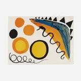 Cinq Boules et Deux Serpents by Alexander Calder, 1965, lithograph in colors, sold Jun 2022