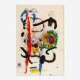 La Cascada by Joan Miró, 1964, lithograph in colors, sold Jun 2022