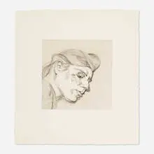 Ib by Lucian Freud, 1984, etching, sold Jun 2022