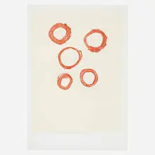 Five Circles by Robert Motherwell, 1972, lithograph in colors, sold Jun 2022