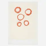 Five Circles by Robert Motherwell, 1972, lithograph in colors, sold Jun 2022