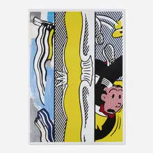 Roy Lichtenstein, Two Paintings: Dagwood (from the Paintings series), 1984, woodcut and lithograph in colors on Arches 88