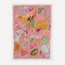 Mythic Print State II by Ida Kohlmeyer, 1985, screenprint in colors, sold Jun 2022
