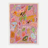 Ida Kohlmeyer, Mythic Print State II, 1985, screenprint in colors