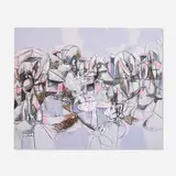George Condo, Plate 17, Purple Compression (from the Drawing Paintings portfolio)