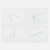 Fred Sandback, Four Variations of Two Diagonal Lines, 1976, etching with aquatint