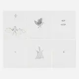 Kiki Smith, Various Flying Creatures, 1998, lithograph with collage elements