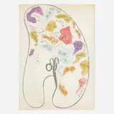 Four Palettes No. 3 by Jim Dine, 1969, lithograph in colors on Fabriano with scissors, sold Jun 2022