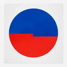 Carmen Herrera, Azul y Rojo, 2019, aquatint and relief in colors with chine collé