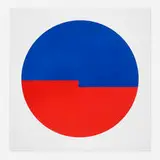 Carmen Herrera, Azul y Rojo, 2019, aquatint and relief in colors with chine collé