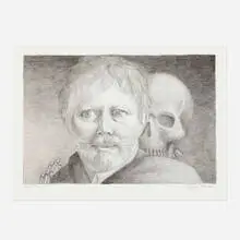 Self-Portrait by George Tooker, 1996, lithograph, sold Jun 2022