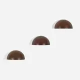 Nordlux, Scorpius sconces, set of three, patinated copper, acrylic