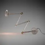 Demeter, AHA table lamp, c. 1985, aluminum, brass