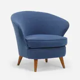 Joaquim Tenreiro, Concha armchair, 1950, upholstery, beech