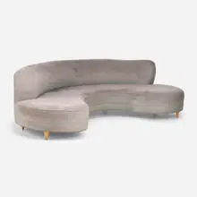 Sofa by Vladimir Kagan, upholstery, maple, sold Sep 2025