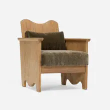Axel Einar Hjorth, Lounge chair, Douglas fir, Pierre Frey upholstery