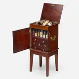 George III, Apothecary cabinet, c. 1810, mahogany, brass, mixed wood inlay, glass