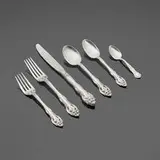 Gorham Manufacturing Company, La Scala flatware service, sterling silver, stainless steel