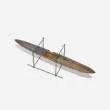 Bertil Vallien, Boat, 1991, sandcast glass, iron