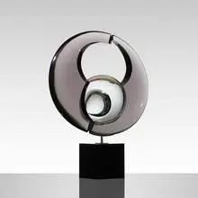 Abbracio by Livio Seguso, 1991, glass, chrome-plated steel, sold Jun 2016