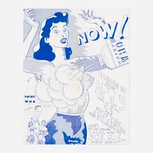 Jim Nutt, Untitled (exhibition poster the Hyde Park Art Center), 1968, offset color lithograph