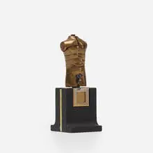 Microdavid by Miguel Ortiz Berrocal, 1969-1972, beryllium bronze, enameled steel, sold Jun 2016