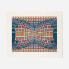 Papillon by Victor Vasarely, c. 1981, serigraph on paper, sold Jun 2016