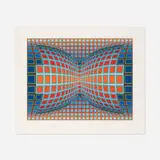 Papillon by Victor Vasarely, c. 1981, serigraph on paper, sold Jun 2016