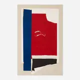 On the Wing by Robert Motherwell, 1984, lithograph, embossing and collage on Arches paper, sold Jun 2016