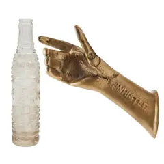 Untitled by Whistle Soda Advertising Wall Mount, bronze hand, offered Aug 2025
