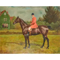 Portrait of a Mounted Foxhunter by Edmund Havell, 1893, oil on canvas, (approximate dimensions -, offered Jun 2025