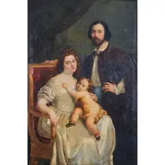 Domenico Tojetti, Family Portrait, oil on canvas, [approximate dimensions -