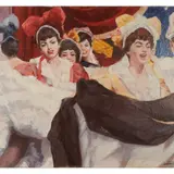 Léon Zeytline, Dancers, oil on canvas, [approximate dimensions - canvas: 28-3/4 h x 39-1/2 w inches]