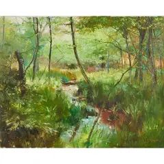 Stephen Juharos, Landscape, oil on canvas, [approximate dimensions -