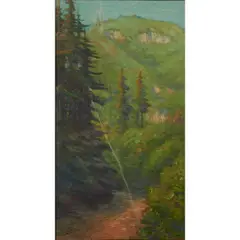 Redwoods in California by George Seldon Roorbach, oil on board, [approximate dimensions -, offered Aug 2025
