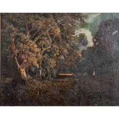 Jules R. Mersfelder, Landscape, oil on canvas, [approximate dimensions -
