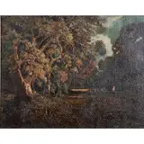 Jules R. Mersfelder, Landscape, oil on canvas, [approximate dimensions -