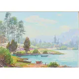 Paul A. Grimm, Lake Arrowhead, oil on board, [approximate dimensions -